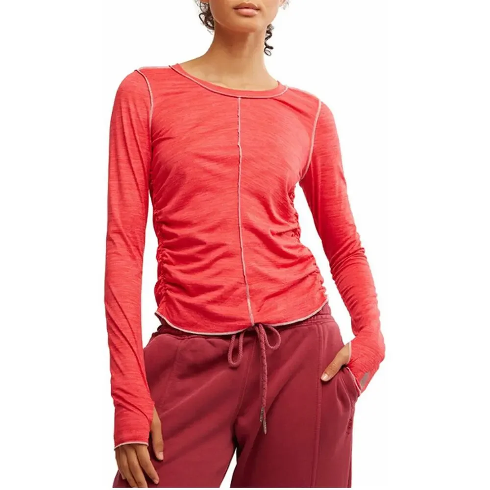 FP Movement NEW Right On Run Long Top Womens Medium Winterberry Free People NWT